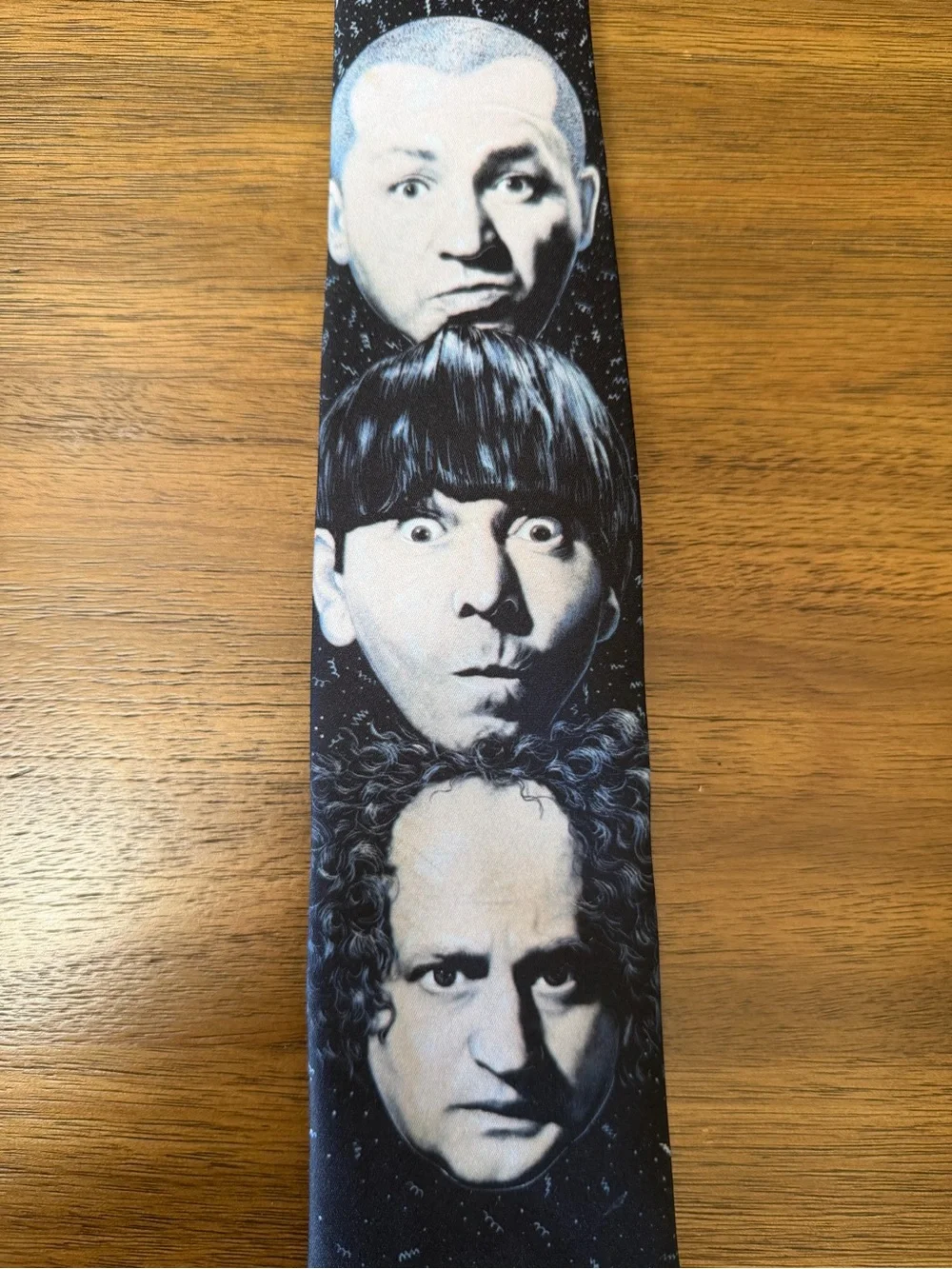 Vintage Ralph Marlin Three Stooges Tie Larry Moe Curly Novelty USA Made